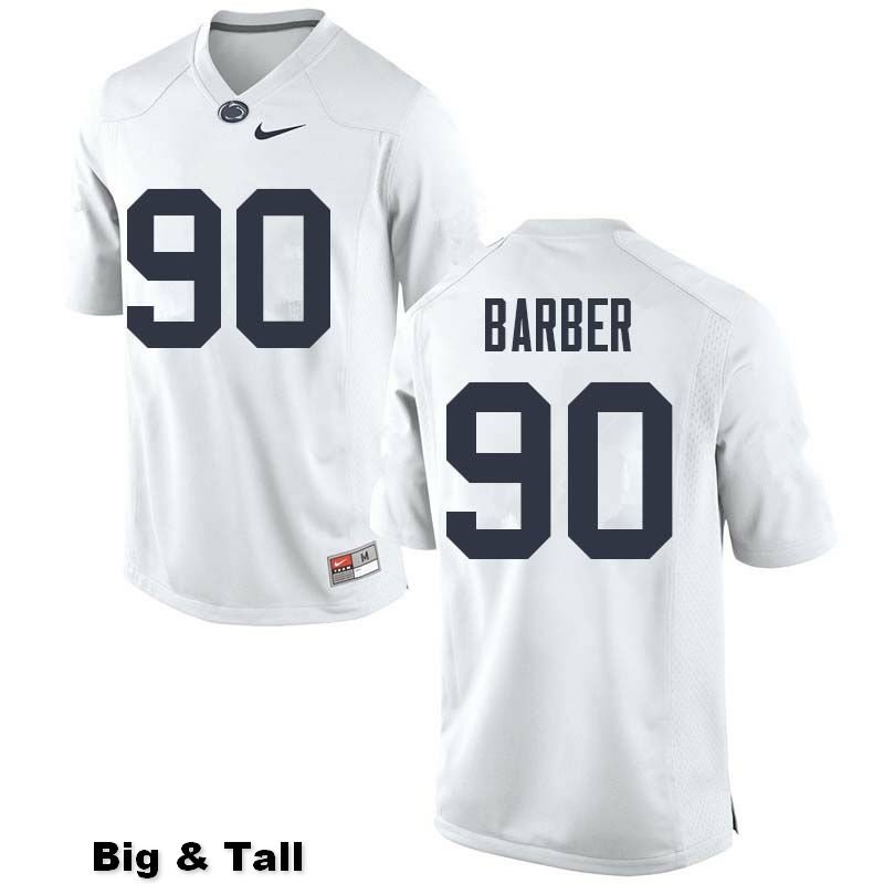 NCAA Nike Men's Penn State Nittany Lions Damion Barber #90 College Football Authentic Big & Tall White Stitched Jersey MVV7198LX